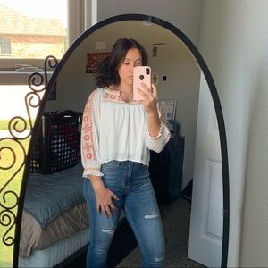 Altar’d State Embroidered 3/4 Blouse